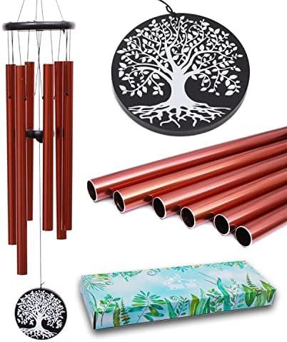 SPRING SONG Wind Chimes for Outside Deep Tone,Outdoor Soothing Windchimes Gifts for Garden Yard Patio and Home Decor,Sympathy Memorial Wind Chimes for Loss of Loved One Prime(36.6IN Tree of Life)