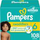 Pampers Baby Diapers - Swaddlers - Size 6, 108 Count, Ultra Absorbent Disposable Infant Diaper
