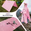 Andake Waterproof Rain Poncho for Adults Unisex,230T Ripstop Polyester,Raincoat Gear with Transparent Viewing Window Outdoors
