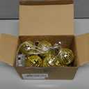 BBTO LED Disco Ball String Light Battery Powered Mirror Balls Ornaments for Outside Backyard Porch 70s 80s Disco Party Supplies(1.57 Inch,Gold)