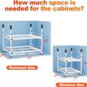 Hisencn Expandable 2-Tier Pull Out Cabinet Organizer, 13"-21" Wide Slide-Out Drawers (White)