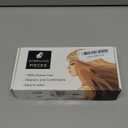 MY-LADY Human Hair Toppers for Women Real Remy Hair 150% Density 7 * 13CM Silk Base with Bangs Clip in Hair Pieces Straight Hairpiece for Thinning Hair 12 Inch #2T6 Dark Brown Ombre Light Brown