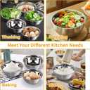 WEPSEN Mixing Bowls with Lid Set, 25PCS Kitchen Utensils Metal Bowl Stainless Steel Nesting Bowls, Measuring Cups and Spoons, Egg Whisk for Baking Prepping Cooking Serving Supplies
