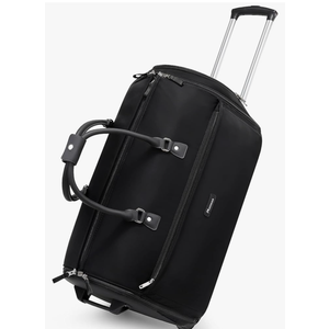 Modoker Rolling Garment Bags, Large Garment Duffle Bag with Wheels, 3 in 1 Garment Suit Luggage Bag for Women Men Business Travel Weekender, Black