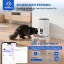 PAPIFEED Automatic Cat Feeder 2 Cats, 2.4G WiFi Cat Food Dispenser with App, 7L Timed Cat Feeder for Dry Food, 10 Meals/Day, 12 Portions/Meal, Smart Pet Feeder for Small Dog, White