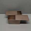 Spmarkt 2pack Pullman Bread Pans with Lid, 1LB Capacity Bread Loaf Pan, Non-Stick, Easy Release Sandwich Bread Loaf Pan for Baking Homemade Bread (8.3inch, Gold)