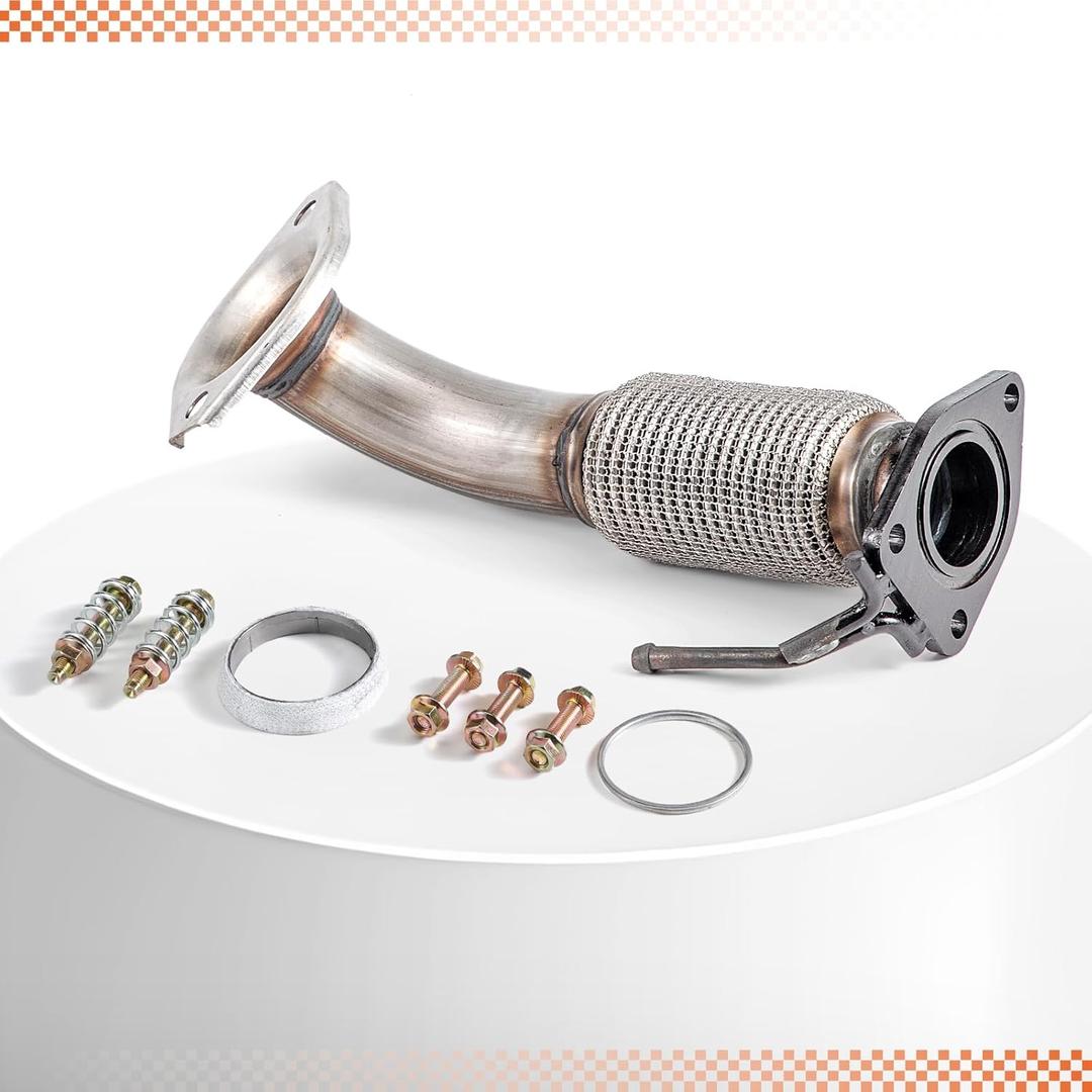 409 Stainless Steel Exhaust Flex Front Pipe 3" Inlet (OD) Fit For 2009-2014 Acura Tsx 2.4L; 2008-2012 Accord 2.4L REF# 18210TA0A02,18210TA5A02(VK-52473-D)