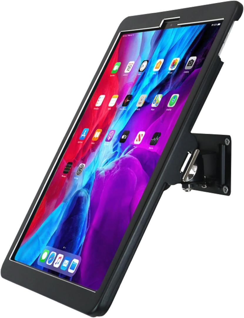 WeSTRUGGLEOn Wall Mount Bracket for 12.9" iPad Pro (6, 5, 4, 3th, Gen.), Excluding 12.9" iPad Pro (1, 2th, Gen.), with Anti Theft Security Lock &Key, Rotate Design Arbitrary Adjustment, Metal (Black)