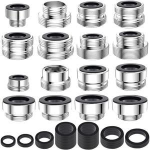 16 pcs Faucet Adapter Kit, CNYMANY Kitchen Aerator Adapter Set Male Female M22 Sink Faucet Adapter Connecting Garden Hose Water Filter Standard Hose via Diverter