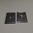 Monarch Abode Single Toggle Light Switch Cover Plate  1-Gang Matte Black Outlet Covers, Hand Hammered Decorative Outlet Cover Wall Plates, Light Switch Plate Covers for Electric Outlets, Pack of 2