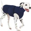 AOFITEE Dog Anxiety Vest, Dog Anxiety Calming Hoodie, Pet Thunder Jacket Calming Shirt for Fireworks, Thunder, Travel, Separation, Noise Block & Ear Protection Recovery (XL, Navy Blue)