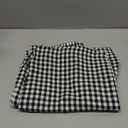 ANRABESS Women Striped Gingham Palazzo Cropped Pants Wide Leg Pajama Lounge Pants Plaid PJ Bottoms Cute Trousers with Pockets (Small, Black White Plaid)