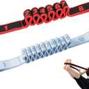 2 x Resistance Bands for Stretching, 8 & 12 Loop Stretch Strap Set, Numbered Yoga & Physical Therapy Bands for Flexibility, Pilates & Full Body Workout (35" & 51")