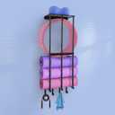 Yoga Mat Holder Mount Wall,Yoga Mat Storage Rack Compatible with Foam Rollers and Resistance Bands for Home Gyms