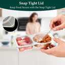 QCQHDU Snack Containers with Lids, 4.4 oz Small Plastic Snack Boxes 2 Compartments for Portion Control and Meal Prep Lunch Food Sauce Containers for On-the-Go Meal, Camping, Travel, Office, 30 Sets