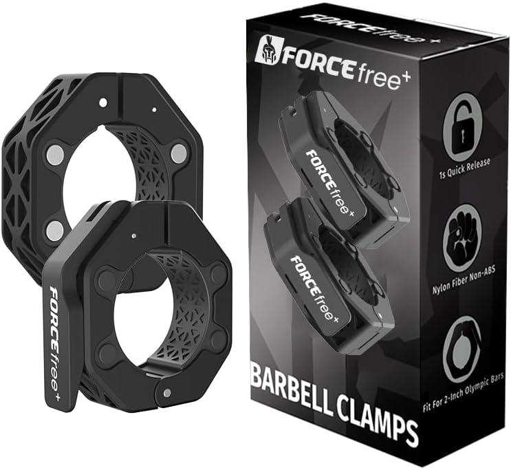 Quick Release Barbell Collars - Slim Design, Non-Slip Secure, High-Strength Durable, Magnetic Convenience - Fits 2-Inch Olympic Bars