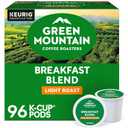 Green Mountain Coffee Roasters Breakfast Blend Single-Serve Keurig K-Cup Pods, Light Roast Coffee, 96 Count