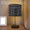 Hollow Lampshade, Rattan SquareHollow Carved Lampshade, Retro Cylinder Lamp Shade Compatible with E27 E14 for Ceiling Floor Wall Lamp