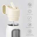 Water Bottle with Twist Lid Insulated Stainless Steel 20oz,Travel Water Bottles for Sports & Gym, Gift for Women Men Birthday Christmas (White)