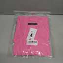 ZESICA Women's Tie Front Peplum Tops Long Puff Sleeve Lapel Collar Cute Babydoll Blouses Shirts, Hot Pink, Small