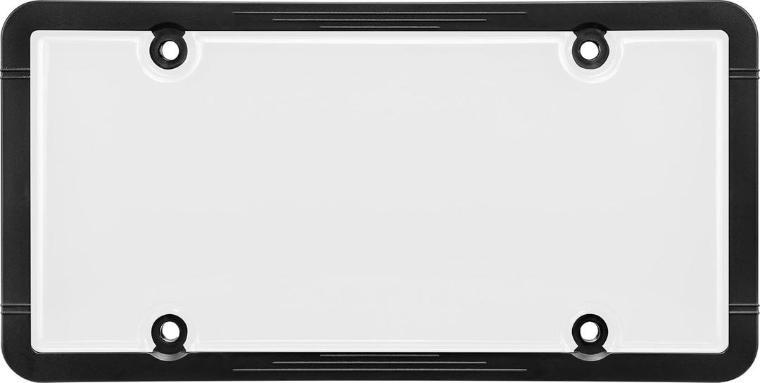 Bell Automotive 22-1-45601-8 Black License Plate Frame and Clear Cover Combo, Corrosion Resistant, Easy to Install
