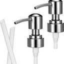 2 Pack Soap Dispenser Pump Replacement Handsoaps Pump 304 Stainless Steel Foam Pump Replacement 28/400 Regular Mouth Bottles Neck Size for Soap Dispenser Hand Dish Soaps Bottle Lotion