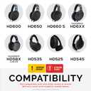 Replacement Earpads for Sennheiser HD600, HD650, HD660S, HD525, HD535, HD545, & Massdrop HD58X, HD6XX Headphones - Soft Velour Cushions for Extra Comfort, by Brainwavz (Black)