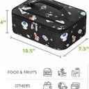 2 x Small Lunch Box Insulated Lunch Bag for Women Men, Bento Kids Lunch Box, Compact Portable Thermal Meal Cooler Bags with Buckle Handle for Work & School, Spaceman 5L