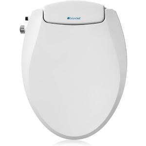 Brondell Bidet Toilet Seat Non-Electric Swash Seat, Fits Round Toilets, White  Dual Nozzle System, Ambient Water Temperature  Bidet with Easy Installation