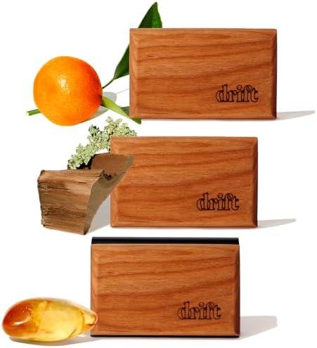 Drift Car Air Freshener Starter Kit - Wooden Deodorizer - Vehicle Odor Remover - Auto Scent Diffuser - Long-Lasting Car Freshening - Variety 3 Pack - CLIP INCLUDED