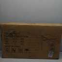 Farmhouse XXL End Table with Charging Station, Narrow Side Table with USB Ports and Outlets, Nightstand with 2 Drawers Storage, Bedside Tables for Living Room, Bedroom, Rustic Walnut White