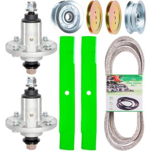 42" Deck Rebuild Kit Fits LA105 LA100 LA115 LA110 Jo hn Dee re LA145 LA120 LA125 D110 D130 D125 2 Spindle (GY21098) 2 Blade (AM137328) 4 Idler Pulley (GY20629 GY20067 GX20367)1 Be lt (GX20072).