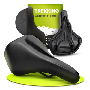 VELMIA Bike Seat 100% Waterproof I Bicycle Seat with Ergonomic Design - Bike Seats for Men and Women - Perfect for Trek Bikes & Peloton I Mountain Bike seat, Bike Saddle