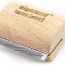 Deshedding Grooming Tool for Dogs, Cats & Horses, Ergonomic Design Wood Groom Brush, Professional Pet Groomer, Painlessly Remove for Short & Long Hair, Fur & Dirt - 2.5 Inches