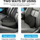 Livtribe Car Seat Cushion - Memory Foam Seat Pad for Sciatica & Lower Back Pain Relief - Driving Cushion with Breathable Mesh Cover - Road Trip Essentials for Drivers (3D Black)