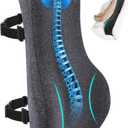 24'' Tall Back Support Pillow Fully Support Entire Back and Shoulder for Pain Relief and Comfort, Memory Foam Back Cushion for Back Rest, Ideal for Executive Office Chair, Computer & Gaming Chair (Black)
