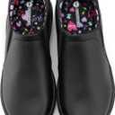 Hawkwell Women's Slip On Lightweight Slip Resistant Comfort Nursing Shoes, Black Heart Synthetic, US 8