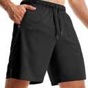 Aolesy Mens Workout Shorts 5"/7"/10" with Zipper Pockets Lightweight Athletic Shorts Linerless for Gym Running Basketball Size L