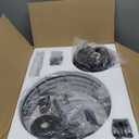 1 Pack Farmhouse 48 Inch Ceiling Fans with Lights, Black Industrial Caged Ceiling Fans for Bedroom Living Room, Double-Sided 5 Blades Rustic Ceiling Fan-Black