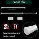 Zubebe 4 Pcs Double RV Refrigerator Bar Adjustable Spring Tension Fridge Rod RV Fridge Bars RV Refrigerator Accessories to Hold Drinks in Place Avoid Spills Extendable (White,19.7-35.4 Inch)