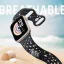 GEAK Nature Friendly Strap Compatible with Apple Watch Bands for Women Men 40mm 38mm 44mm 42mm 41mm 45mm 46mm 49mm, Breathable Sport Replacement for iWatch Bands Series 11 10 9 8 7 6 5 4 3 SE Ultra 2 (Black)