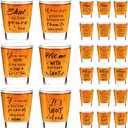 Kolewo4ever 24 Pieces Funny Friends Shot Glasses Funny Friends Shot Glasses Clear Glass Cups with Heavy Base for Adult Small Glass Shot Cups 1.75 oz Shot Glass for Best Friend