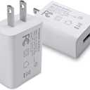 5V 2A Power Adapter UL Certified,USB Wall Charger Block Plug Box AC Fast Charging Cube Brick Home Travel Use for iPhone 13/14/15/16/17 Pro/Pro Max/Plus, XS/XR/X, Watch Series 8/7 2Pack