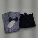 Boarnseorl Baby Boys Gentleman Outfits Shorts Sets,Infant Shirt + Shorts + Bow Tie + Suspenders (3-4T, White+blue)