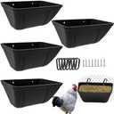 Fence Hanging Chicken Feeder for Duck, Piglets, Goat Feeder Poultry Feeding Container for Livestock Feed Trough Water Bucket(3)