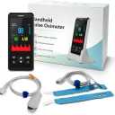 Pulse Oximeter Fingertip Handheld Pulse Oximeter Overnight Blood Oxygen Saturation Monitor for SpO2 and Pulse Rate Continuous Monitoring Monitor & Adult Finger Spot