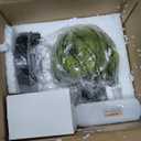 VerRon Rechargeable Battery Operated Wall Sconce with Green Glass Lampshade, Wireless Wall Scone Decor with Remote Control, 15 Colors Black Wall Light for Bedside Hallway Bedroom Doorway