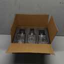 Whiskey Decanter Set of 3 Glass Liquor Decanters, Alcohol Bottles with Airtight Decanter for Tequila, Vodka and Brandy Unique Whiskey presents for Man, Dad, Husband and Home Bar Decor (28oz*2, 31oz*1)