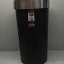 Umbra Vento Kitchen Trash Can with Open Top, Large 16-Gallon (62 L) Capacity, Black/Nickel