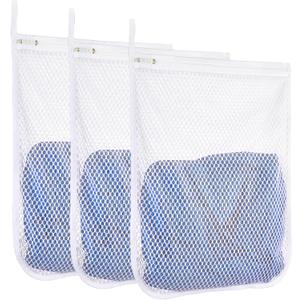 3 pcs Durable Honeycomb Mesh Laundry Bags for Delicates 12" x 15" (3 Medium)